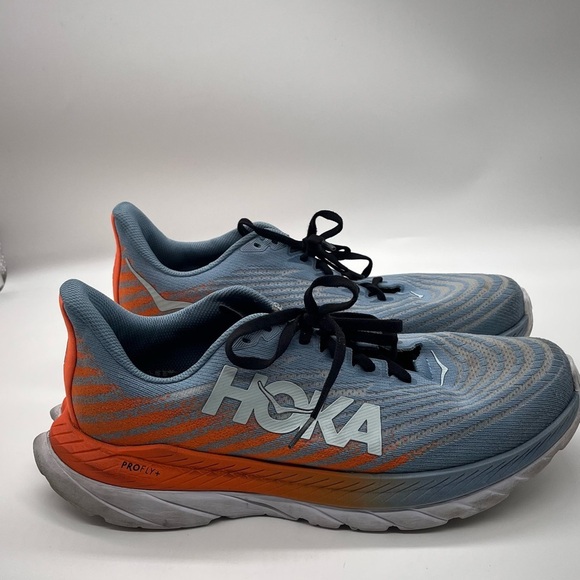 Hoka Blue and Orange Running Shoes - Picture 3 of 5